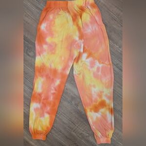 Lonely Ghost Waffle Knit Tie-Dye Joggers